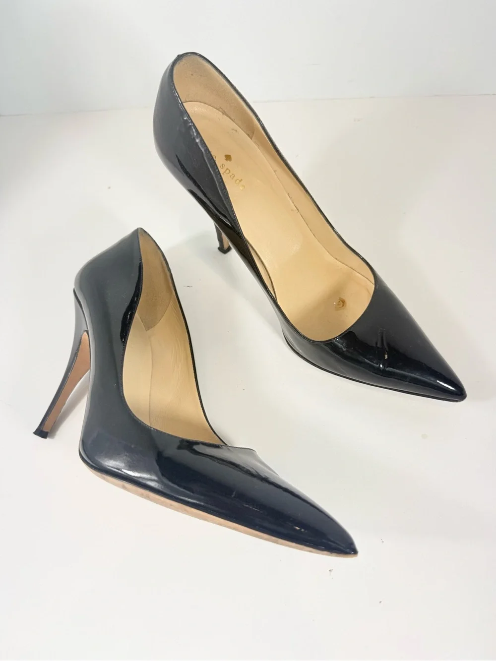 Kate Spade New York Black Patent Leather Pointed Toe Pumps Stiletto Heels US 10
